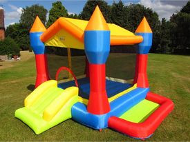 BeBoP Party Inflatable Bouncy Castle for Kids with Ball Pit and Slide ...