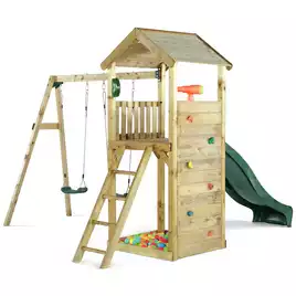 (drawn 20-5-22) Plum Wooden Climbing Frame And Swing Set – North Coast 