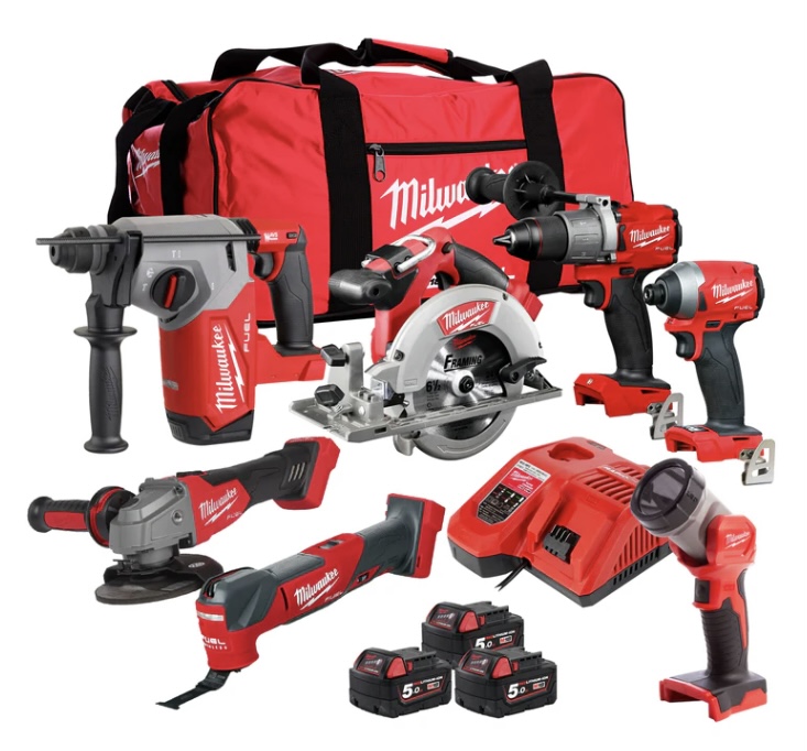 Milwaukee 18V 7 Piece Fuel Power Pack Tool Kit – North Coast Competitions