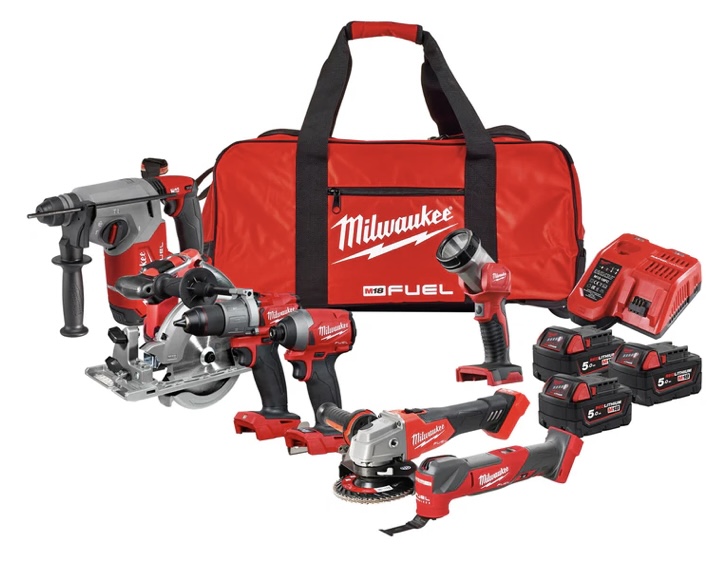Milwaukee 18V 7 Piece Fuel Power Pack Tool Kit North Coast Competitions
