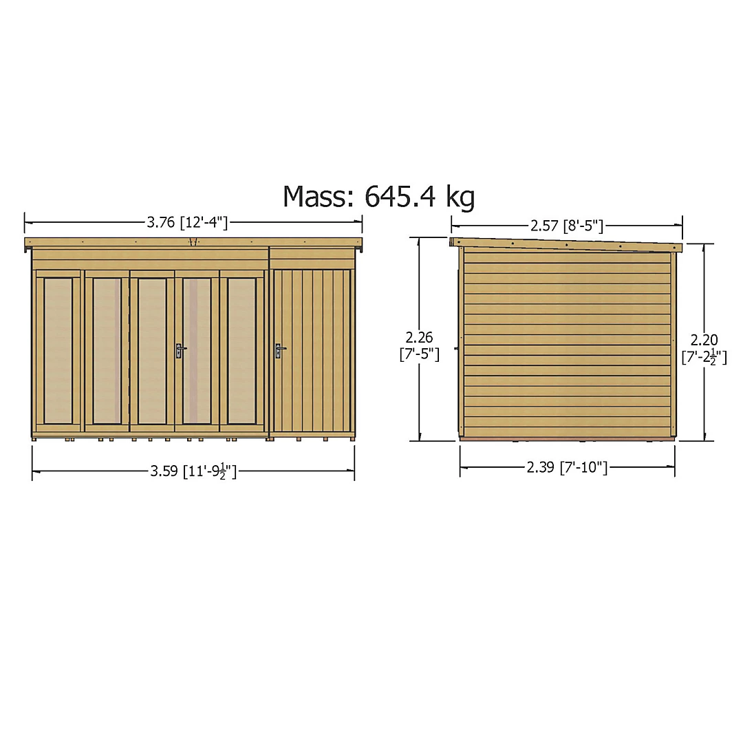 Shire Aster 12×8 Pent Shiplap Wooden Summer House – Assembly Service ...