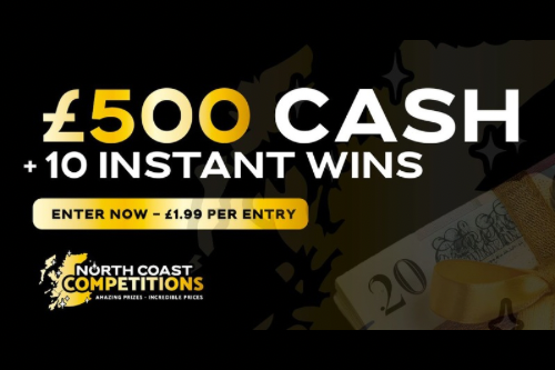 £500 Cash + 10 x Instant Wins