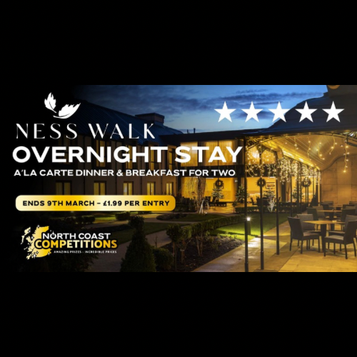NESS WALK OVERNIGHT STAY FOR 2 + A’ LA CARTE DINNER & BREAKFAST