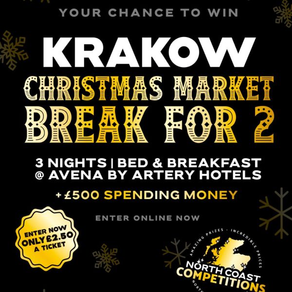 Krakow Christmas Market Getaway for 2 + £500 Spending Money!