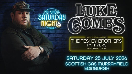 4 x Luke Combs Tickets Murrayfield, 3 Nights Accommodation