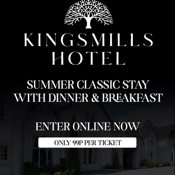 KINGSMILLS HOTEL CLASSIC OVERNIGHT STAY FOR 2 INCLUDING BREAKFAST & DINNER