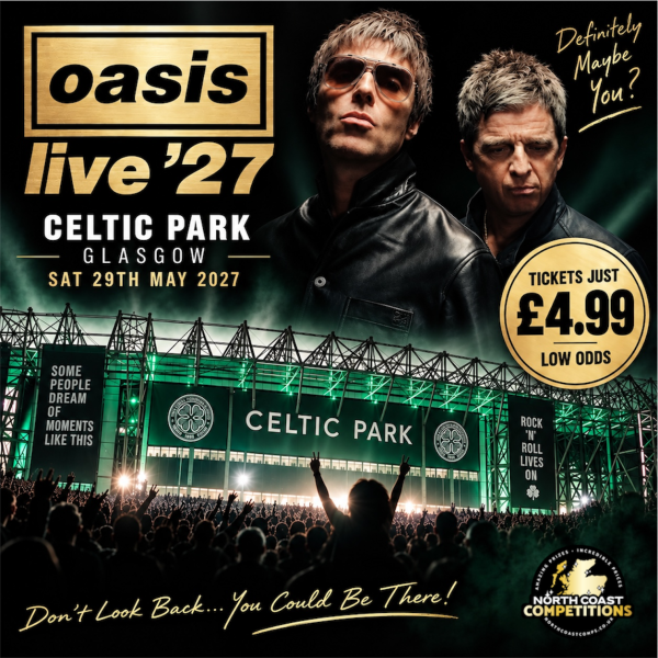 2 x Standing Tickets For Oasis @ Celtic Park + Weekend Stay