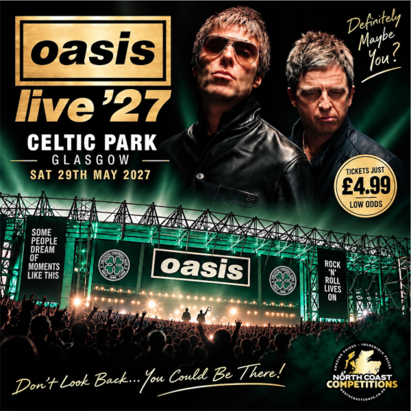 2 x Standing Tickets For Oasis @ Celtic Park + Weekend Stay